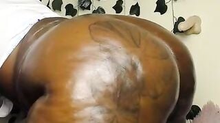 Big Black Booty Oiled Tatted