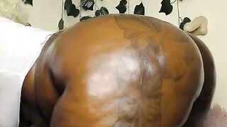 Big Black Booty Oiled Tatted