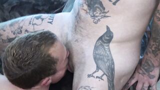 The groans and moans of lust echo around the room as Tommy Deetz's cock is desperate