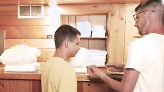 Alex Killian put Austin on his side and pressed his leaking cock up in his smooth hol
