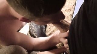 Two Twinks Austin and Felix Maze with Dr. Wolf making out with each other in threeway
