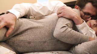 Mr. Alex Killian laid back on the boy's tiny bed and got anal fucked by the boy's raw