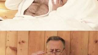 Young Cole Blue's cock drips with pre-cum and he is desperate to unload as Mr. Smith