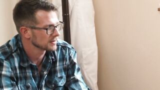 The doctor spread Austin Young's cheeks apart to feast on his ass and get it ready to