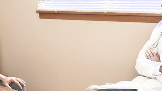 The doctor spread Austin Young's cheeks apart to feast on his ass and get it ready to