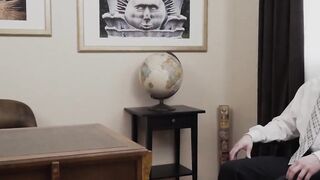 Silver-haired President Oaks ran his hands over the apprentice's muscular body