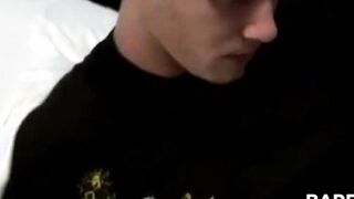 Cute Tyler Andrews wakes up from his long nap feeling horny and wanks himself off