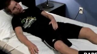Cute Tyler Andrews wakes up from his long nap feeling horny and wanks himself off