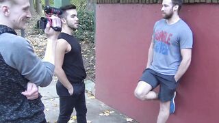 Logan Carter swallows Riley Ross's huge cock and devours his new friend's thick meat