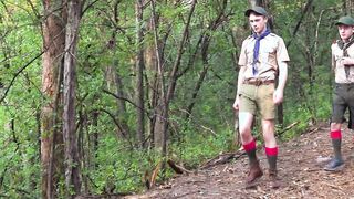 Cole Blue gently fucks Ian Levine in doggy-style against the tree but Ian wanted more