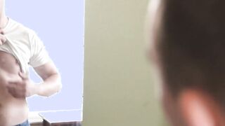 Luke Hudson wrapped his sexy mouth around Mr. Wheeler's cock before swallowing it who