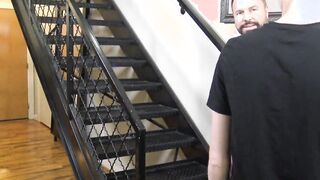Jason Sparks pulls down Connor's pants and starts tugging on the hard meat while they