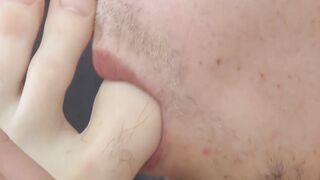 Axel Dannys horny pal gets a doggystyle fuck from a thick cock twink