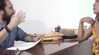 Loan officer ties up and fucks Asian
