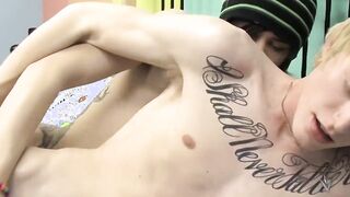 Miles an inked twink was fucked by his skinny boyfriend while on a mission