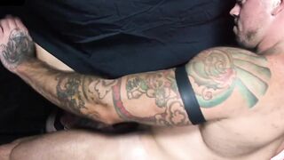 Muscular Sean Duran wastes no time fucking Riley's face like it was a tight hole