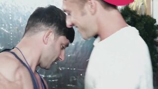 Big dick dom sub couple sensual bareback fuck in stockroom