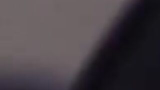Busty Asian rides big cock biker in a warehouse
