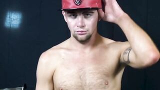 Riley Ross is on all fours with his mouth open and eagerly swallowing down his top's