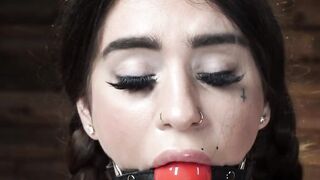 Bound and suspended and gagged