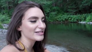 Going to visit the lake with Mila Taylor