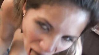 Inked Latina amateur hammered hard on her first video