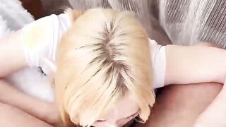 Babe POV Blowjob Dick and Cum in Mouth Elf Cosplay