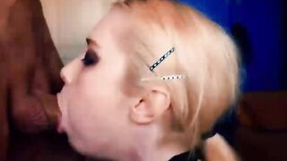 Cute Stepsister Sloppy Deepthroat Cock
