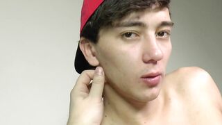 POV Slim boy in cap shows big dick by EastBoys