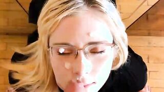 Pretty Stepsister Suck Dick in Front of the Mirror