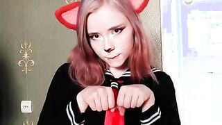 Stepsister Masturbate Pussy Sex Toys in Stockings