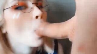 Stepsister Sucks Neighbors Dick and Swal