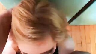 Cute Stepsister Swallows Huge Dick and Swallows Cum