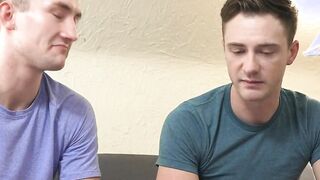 Twink plays video games with stepbro and get analed