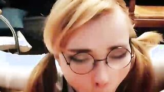 Cute Excellent StepSister Diligently Sucks Dick