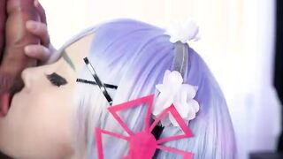 Stepsister Gives Master a Deep Blowjob