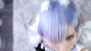 Stepsister Gives Master a Deep Blowjob