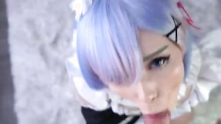 Stepsister Gives Master a Deep Blowjob
