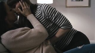 Skinny TS licks and fucks her MILF friends pussy