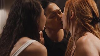 Coed joins milf lesbian couple to learn
