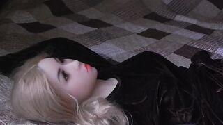 Teen Lia in the brown dress got seduced by neighbor.