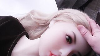 Teen Lia in the brown dress got seduced by neighbor.