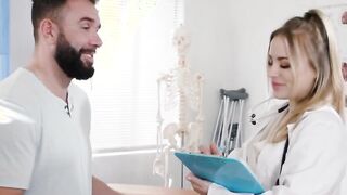 Special massage therapy by hot blonde doctor