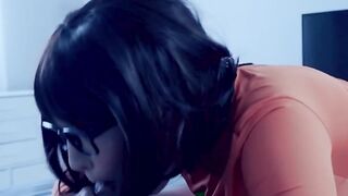 Busty Velma throats and rides Freds dick