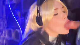 Horny Nova from Starcraft Sucks Cock and Swallows Cum