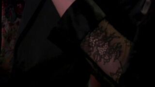 Cuffed and chained shemale fucked