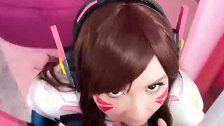 First Painful Anal DVa from Overwatch