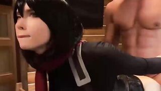 Mikasa Anal Roughly Fucks till Cum in Mo