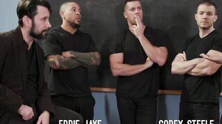 Young teacher bound and group fucked