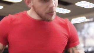 Watch TS fucks busty babe at the back of trainor